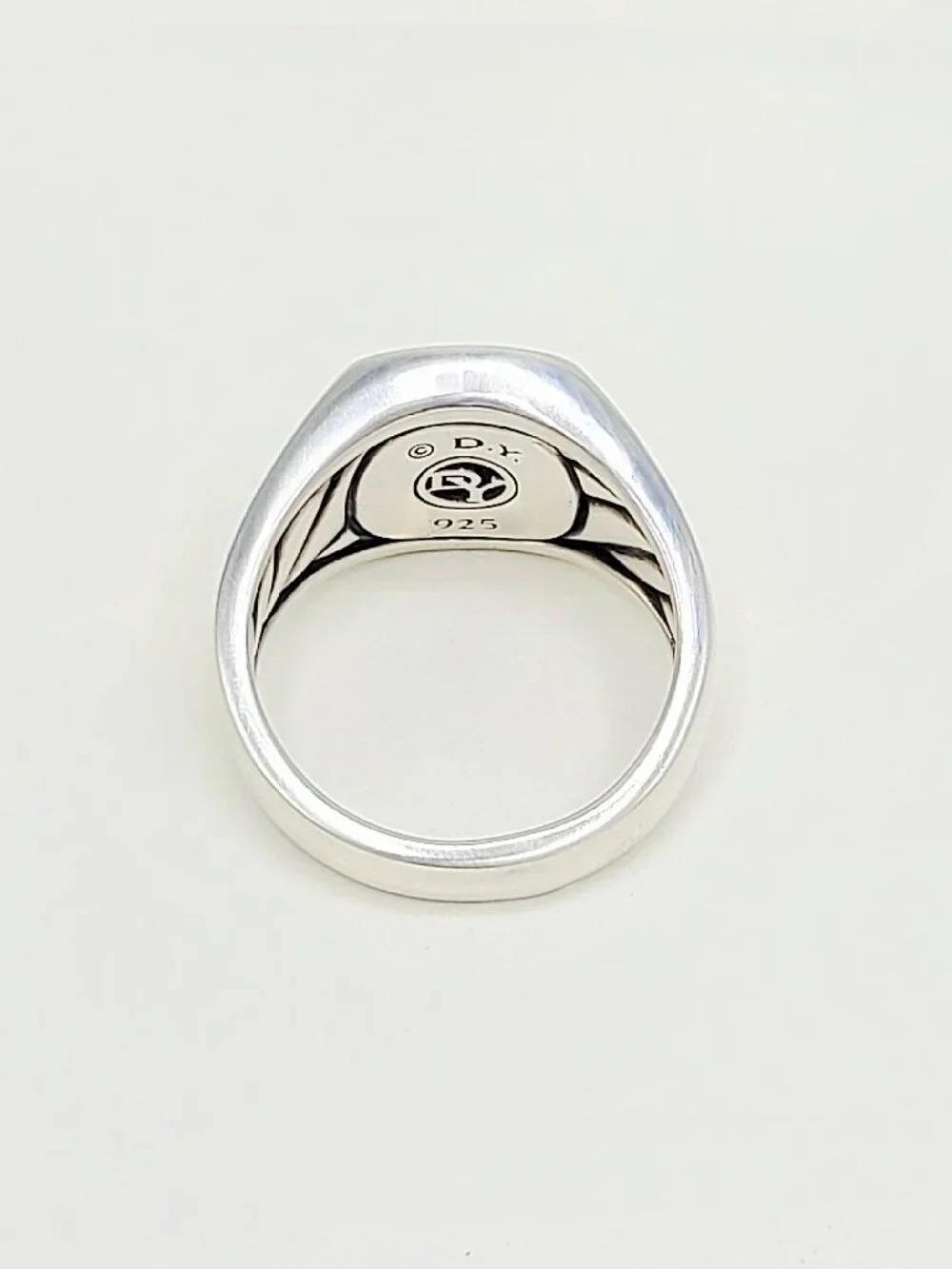 David Yurman Exotic Stone Signet Ring w/ Black Onyx - 16.5mm - Size 12.5
